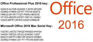 microsoft word 2016 product keys